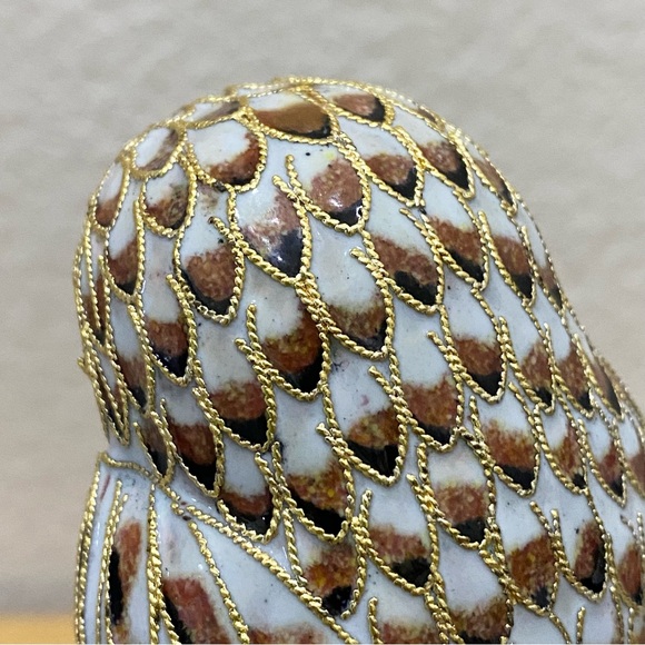 Vintage NYCO Nikki Yassaman Owl Faberge Enameled Art Figurine NOS - Picture 11 of 13